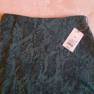 Teal Snake print maxi skirt